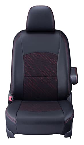 【中古】クラッツィオ(Clazzio) シートカバー 全席セット N-BOX/N-BOX カスタム JF3 / JF4 R3(2021)/1~R5(2023)/9 Clazzio クール ブラック×レッド EH-2060【17EHA2060KA】