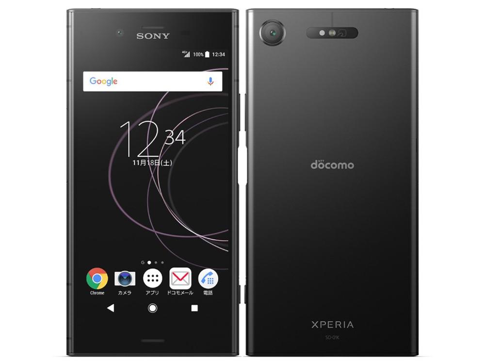 【中古】docomo Xperia XZ1 SO-01K Black 白ロム