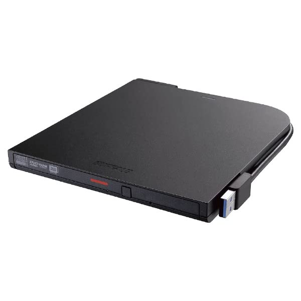 【中古】バッファロー ( BUFFALO ) USB3.2(Gen1)対応 ポータブルDVDドライブ 書込ソフト添付 ブラック DVSM-PTV8U3-BKB