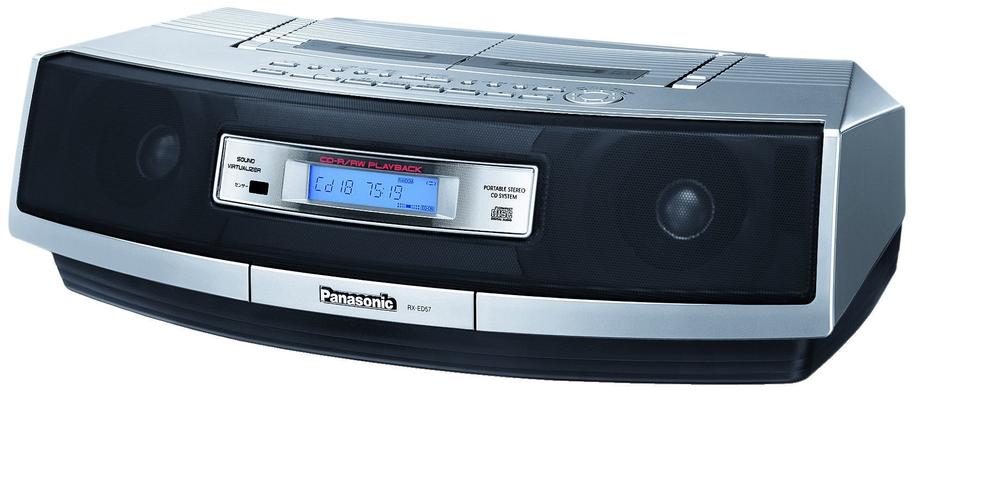 【中古】パナソニック CDラジオ受信機テープ しろがね色 RX-ED57-S