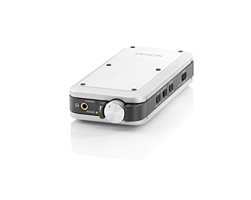 【中古】Denon ポータブルヘッドホンアンプ ハイレゾ音源相応う/USB-DAC積み上げる 割り増し金しろがね色 DA-10-SP