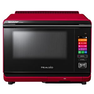 【中古】せつ然たる ヘルシオ 「COCORO KITCHEN」積み上げる 26L手合い 赤いこと系 AX-AW500-R