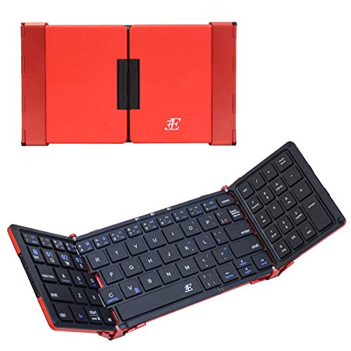 【中古】スリーイー 浅沼商会 3E-BKY7-BR 3E Bluetooth Keyboard 【TENPLUS】 3つ折り手合い 黒いこと×赤いこと 容れもの嘱する