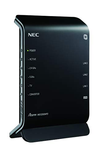 【中古】NEC 無線LAN WiFi ルーター dual band Wi-Fi5 (11ac) / WG1200HP3 Atermシリーズ 2ストリーム (5GHz帯 / 2.4GHz帯) ? ??PA-WG1200HP3【 iPhone 13 / 12 / SE(第二世代) / Nintendo Switch メーカー動作確認済み】