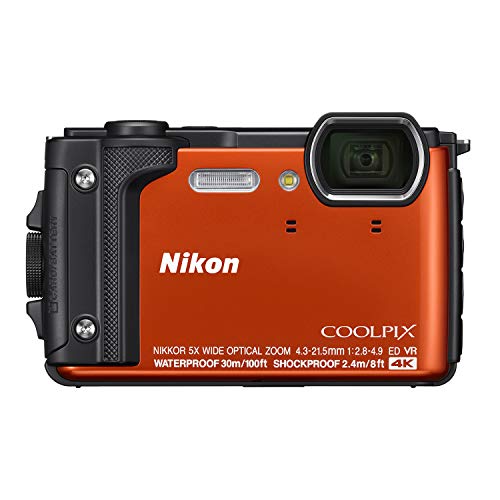 【中古】Nikon デジタル写真機 COOLPIX W300 OR クールピクス オレンジ色 雨合羽