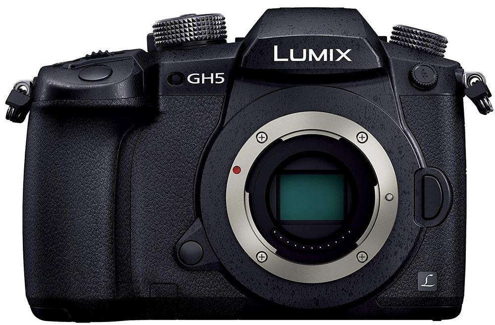 【中古】パナソニック 鏡鑑受け答え一眼写真機 ルミックス GH5 上半身 黒いこと DC-GH5-K