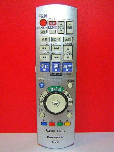 【中古】パナソニック DVDリモコン EUR7658YE0
