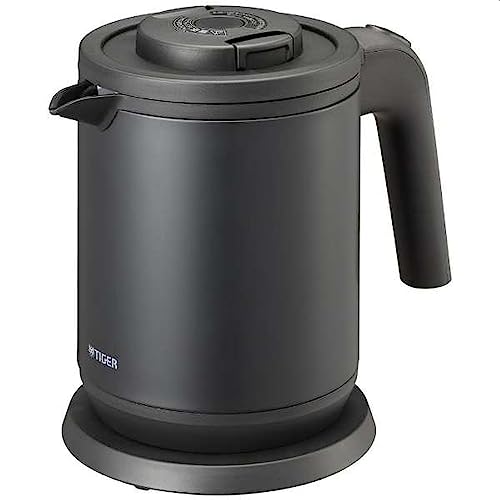 【中古】タイガー魔法瓶 蒸気レス電気ケトル わく子 PCK-A081 マットブラック EKT7801
