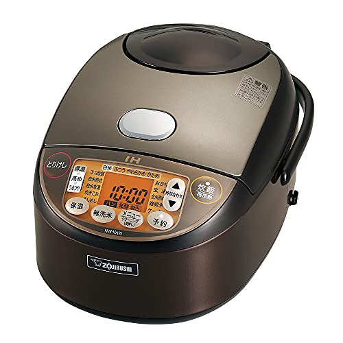 【中古】象印 炊飯器 5.5合 IH式 限界炊き 黒まる厚釜 保温30第四次元 赤銅色 NW-VA10-TA