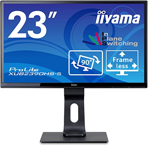 【中古】iiyama モニター ディスプレイ 23.8インチ フルHD AMVA 高さ調整 DisplayPort HDMI D-sub 全ケーブル付 3年 国内サポート XB2481HSU-B4D