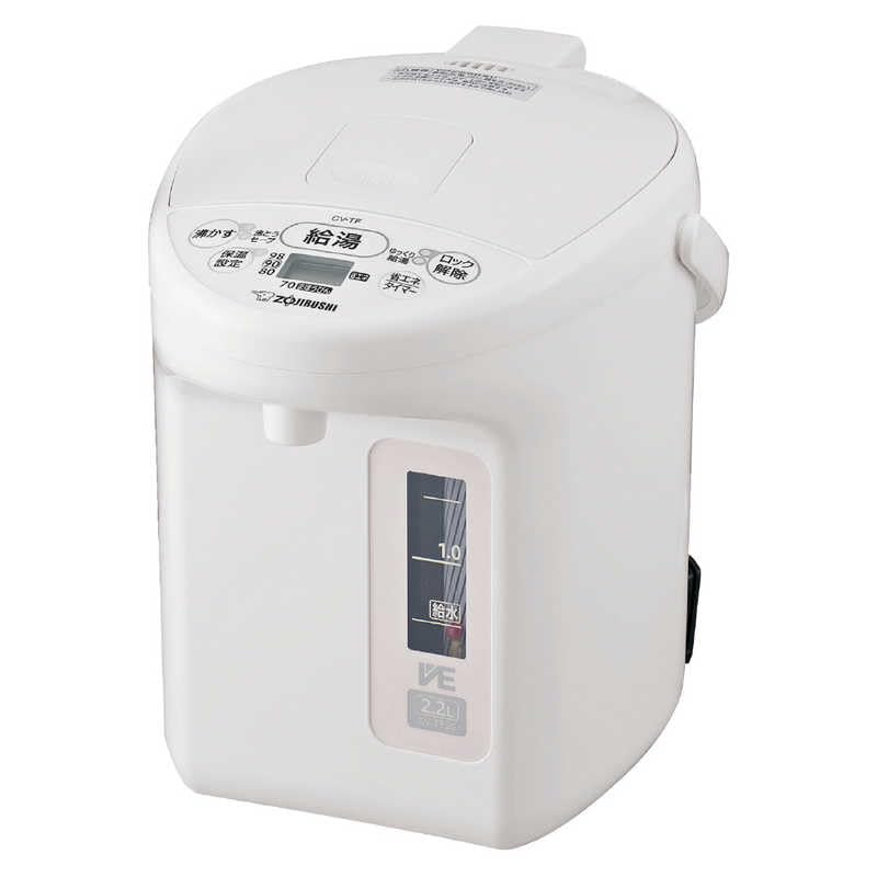 【中古】象印マホービン 電気ポット 2.2L ホワイト CV-TF22-WA