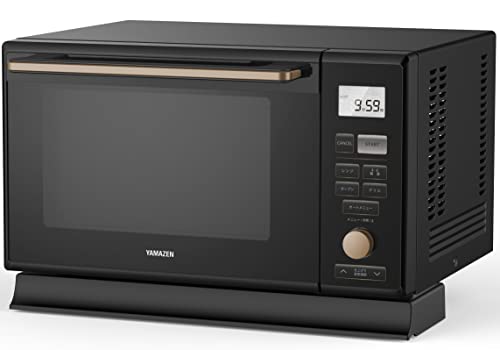【中古】[山善] スチームオーブンレンジ 25L 一人暮らし 二人暮らし フラットテーブル スチーム調理 自動メニュー19種搭載 角皿付き ブラック MRK-F250TSV(B)