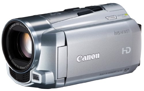 【中古】Canon デジタルビデオカメラ iVIS HF M51 レッド 光学10倍ズーム フルフラットタッチパネル IVISHFM51RD