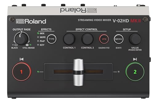 【中古】Roland ローランド ストリーミングビデオミキサー V-02HDMK2 ビデオスイッチャー 2入力HDMI対応 ライブ配信/イベント/YouTubeに最適