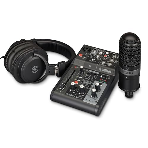 【中古】ヤマハ YAMAHA ミキサー ライブストリーミングパック 3チャンネル ブラック AG03MK2 B LSPK|セーフライフ倉庫