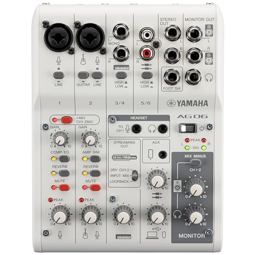 【中古】ヤマハ(YAMAHA) ライブストリーミングミキサー 6チャンネル ブラック AG06MK2 B