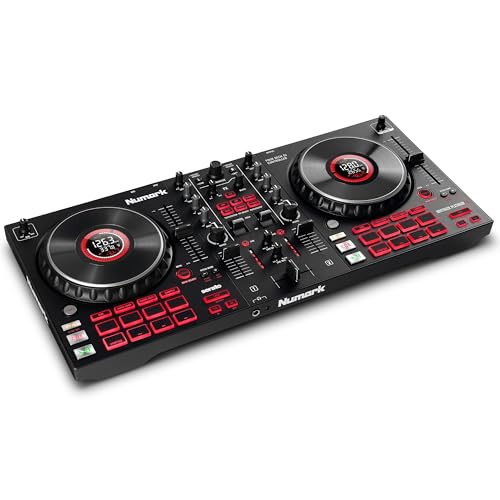 【中古】Numark DJコントローラー 4デッキ タッチセンサー搭載ジョグホイール Serato DJ Lite DJミキサー ストリーミング DJ機材 FX パドル搭載 オーディオインターフェイス内蔵 ニューマーク Mixtrack Platinum FX｜セーフライフ倉庫