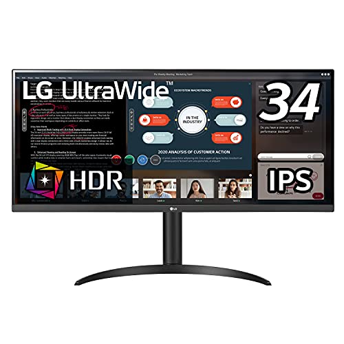 【中古】LG 管する 見せびらかす 34WP550-B 34in/21:9 水平ウルトラ広広とした(2560×1080)/HDR/IPS 非光輝/FreeSync/75サイクル/HDMI×2/高さ調節する/3年楽になること・無輝点