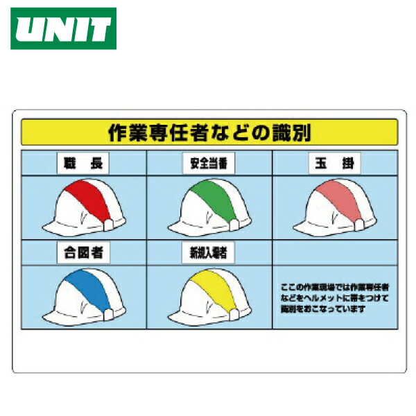 ユニット　ヘルタイ用ネームカバー作業主任者　軟質ビニール　５８×１６５ｍｍ 販売単位：1枚(入り数：-)JAN[4582183907315](ユニット ヘルメット関連用品) ユニット（株）