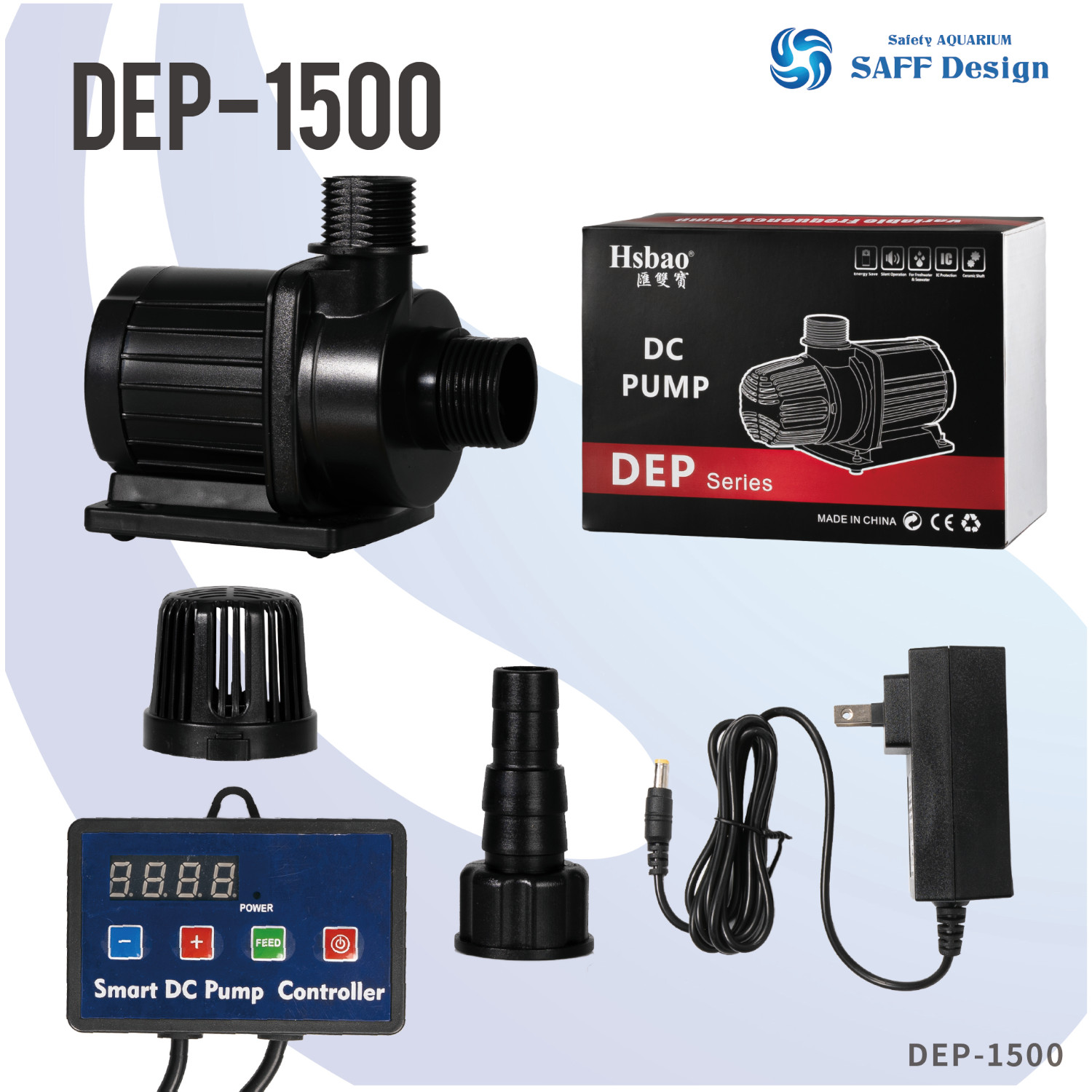 HSBAO社製 DEP-1500 吐き出す量1500L/H (毎分25L) 最大限度揚程1.6m DC揚水機 水中揚水機