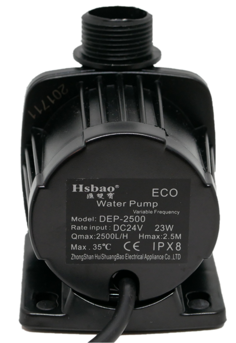 【楽天市場】HSBAO社製 DEP-2500 吐出量2500L/H (毎分41L) 最大揚程2.5m DCポンプ 水中ポンプ：サフデザイン