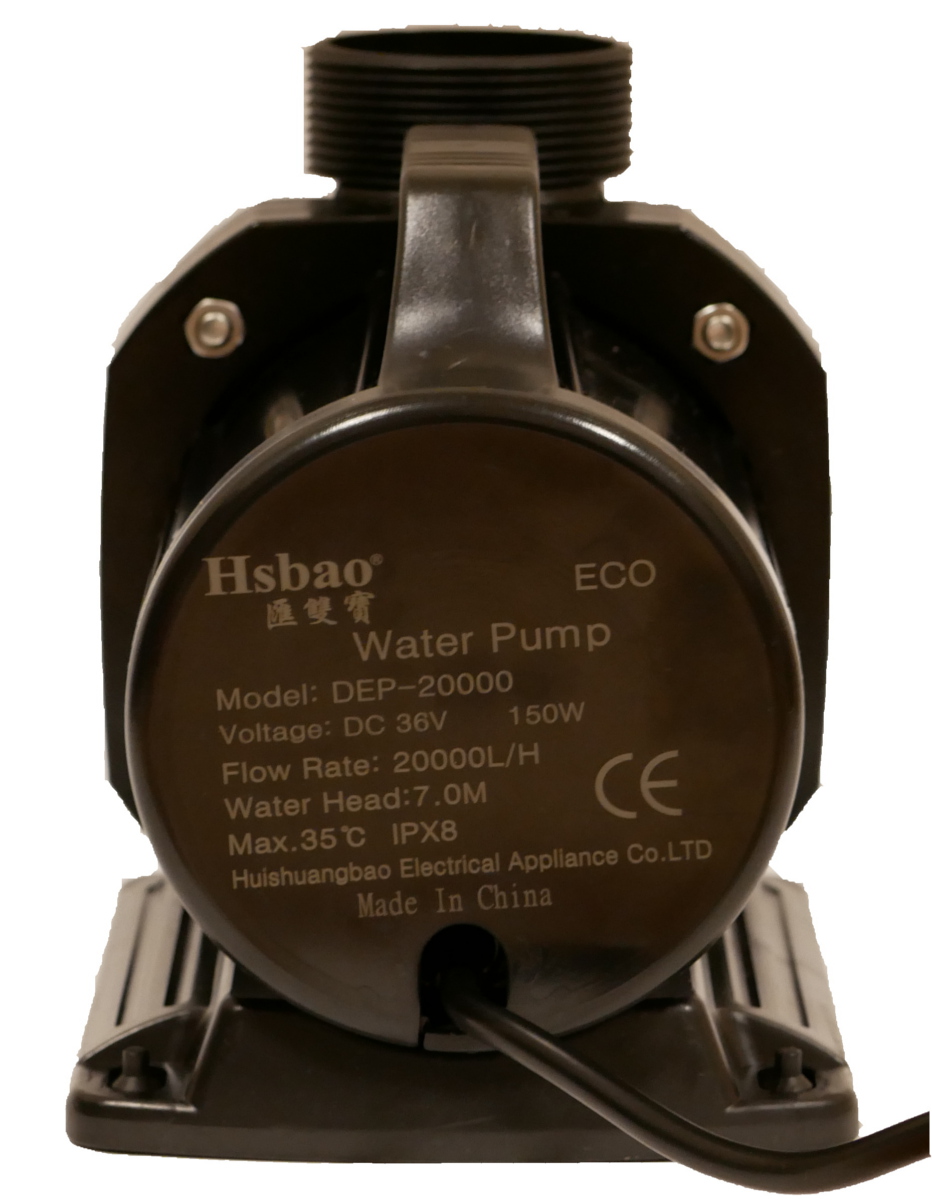 【楽天市場】HSBAO社製 DEP-20000 吐出量20000L/H (毎分333L) 最大揚程7.5m DCポンプ 水中ポンプ：サフデザイン