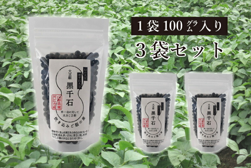 市場 豆ご飯の素 黒豆 ご飯の素 黒千石 100g×3袋 国産 大豆飯 炊き込みご飯の素 豆ご飯