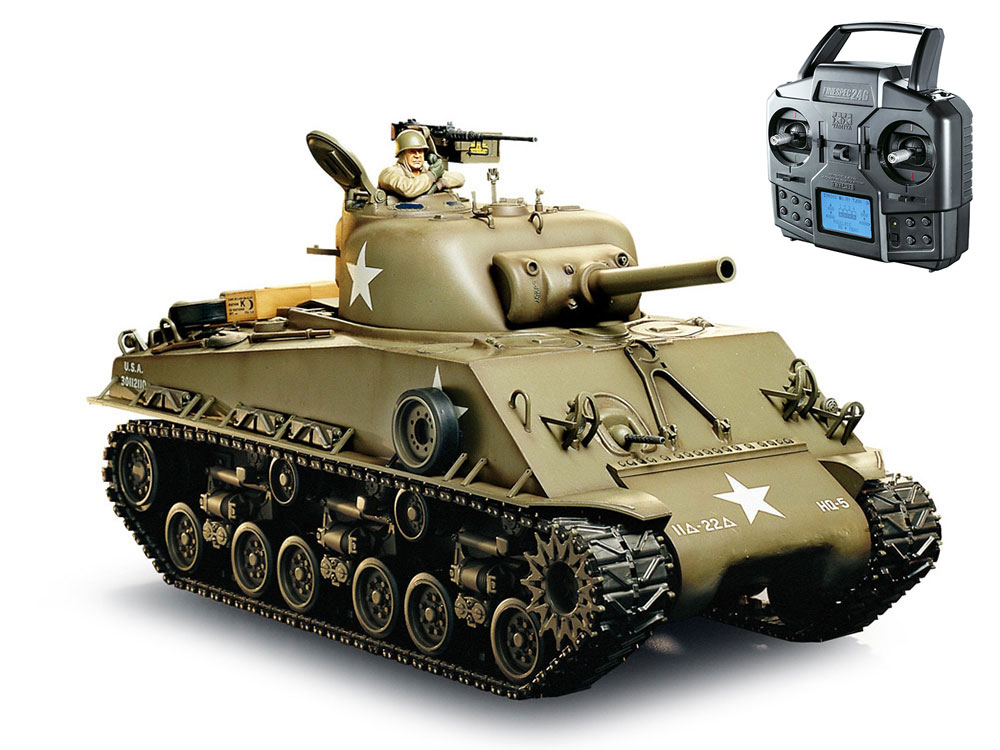 タミヤ　1/16RC M4シャーマン （105mm榴弾砲） フルオペレーションセット <br>※後払い、代引き不可商品
