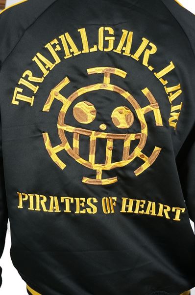 キャラクター メンズ キャラクター Sgra1メンズファッション S0217 03 ライトアウター 送料無料 横須賀ジャンバー スカジャン コート ジャケット 男女兼用 男 アウター トラファルガー ロー刺繍サテンスカジャン Sgra1 Saganstyleメンズ Op かっこいい ワンピース