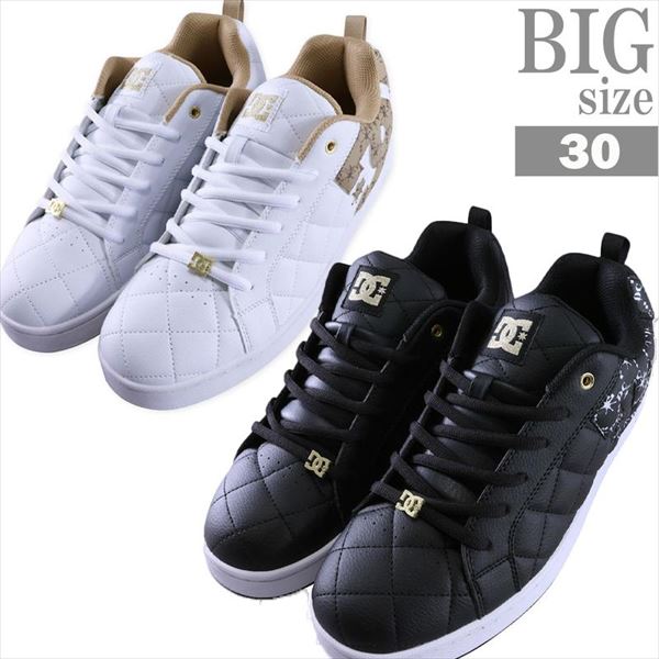 スニーカー 馬鹿でかい大きさ メンズ DCSHOES キルティング 着飾る ひな型 シューズ 刺しゅう 男 かっこいい 服 C070225-02