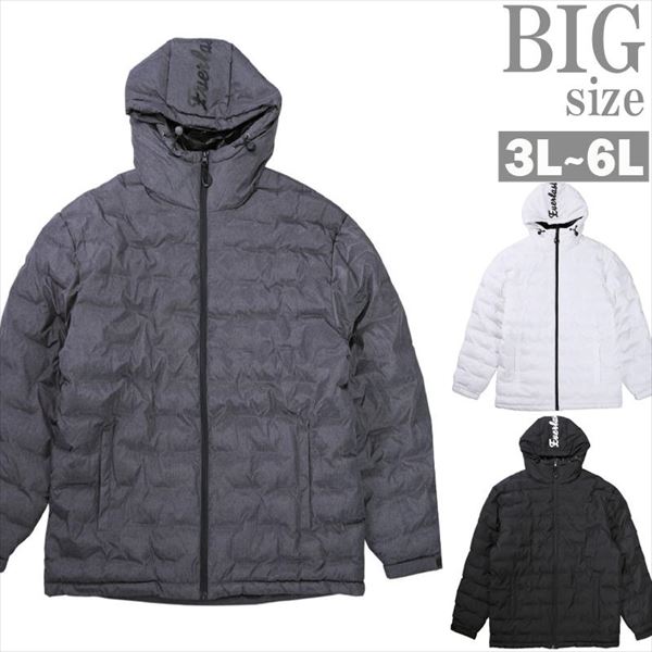 OUTDOOR PRODUCTS ナイロン中綿キルトジャケット メンズ 大きいサイズ 防寒 フード付き アウター 秋冬 男 かっこいい 服 C071117-03