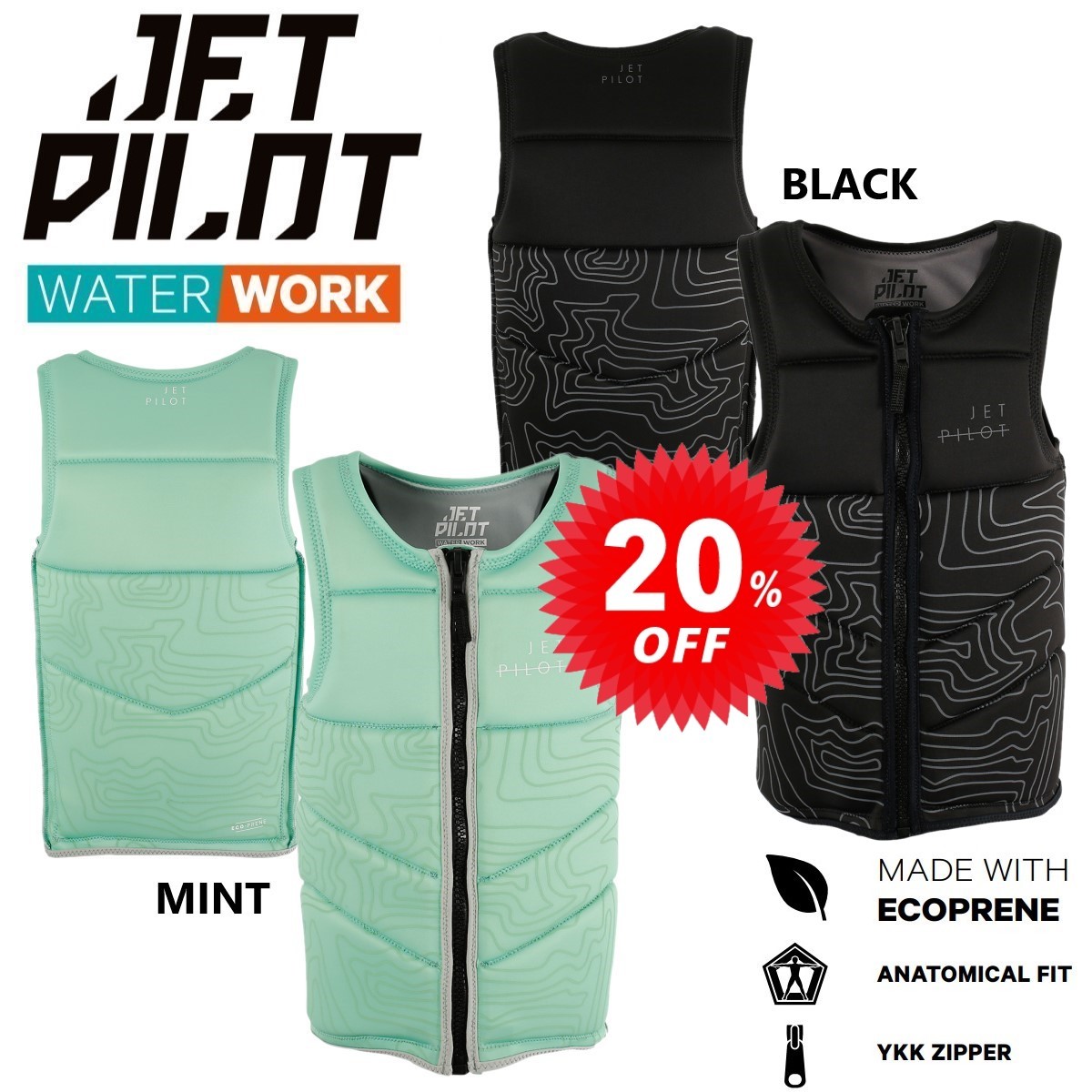 ジェットパイロット JETPILOT インパクトベスト セール 20%オフ 送料無料 アリュール F/E CE ベスト JA24298CE ウェイク サップ フローティングベスト|サーガラ 店