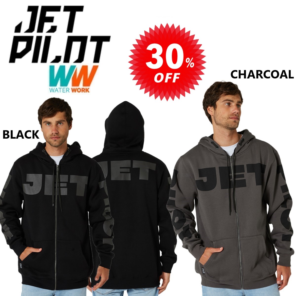 ジェットパイロット JETPILOT パーカー セール 30%オフ 送料無料 ディバイディド ジップ W23705 フーディー スウェット トレーナー｜サーガラ　店