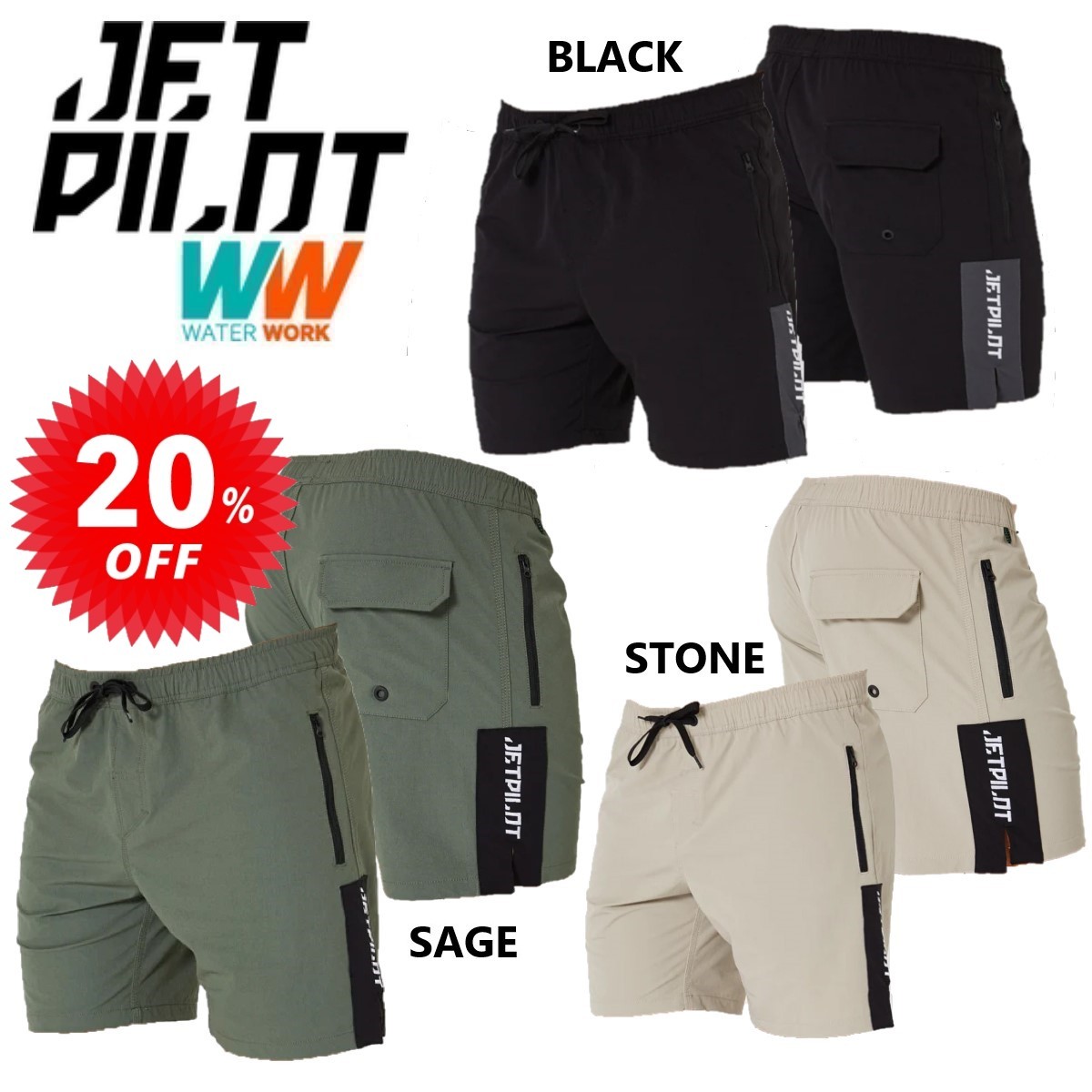 ジェットパイロット JETPILOT ハーフパンツ セール 20%オフ 送料無料 ウィークエンダー ウォークショーツ S23905 短パン ショートパンツ