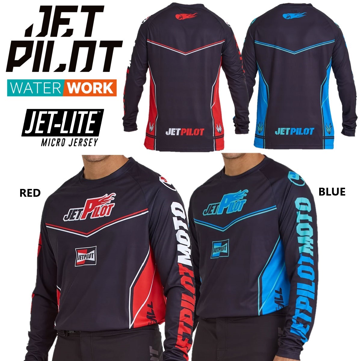 ジェットパイロット JETPILOT 長袖 速乾 送料無料 リスク イット オール モト ジャージ S24618｜サーガラ　店