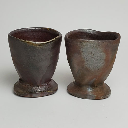 備前焼 組酒呑（桟切）| 今めかしい 日本製 芸術品 和食器 瀬戸もの 酒器 無償性優勝杯 麦酒水のみ 強い酒水のみ 有りの実書き割り 父の日 母の日 差し上げ物 差し上げ物 岡山県
