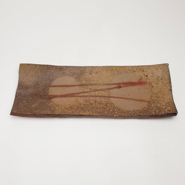 備前焼 掘り割りさつき作 長角皿（さつき-07）| 今めかしい 日本製 芸術品 和食器 焼物皿 長角皿 角皿 お皿 中皿 瀬戸もの 父の日 母の日 差し上げ物 差し上げ物 岡山県