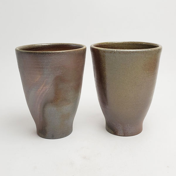 楽天市場 備前焼 組麦酒呑 小 おしゃれ 日本製 工芸品 山口県 和食器 陶器 ビアマグ フリーカップ ビールグラス 焼酎グラス ペアセット 父の日 母の日 プレゼント ギフト 器茶房 彩庵