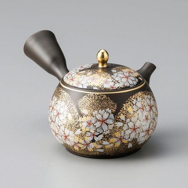 常滑焼 華光盛 玉光作 吉野桜 急須 セラメッシュ 170cc Y65 | きゅうす おしゃれ 日本製 常滑 愛知 茶器 深蒸し茶 茶 お茶 キッチン雑貨 焼き物 陶器 陶磁器 ティーポット ギフト プレゼント