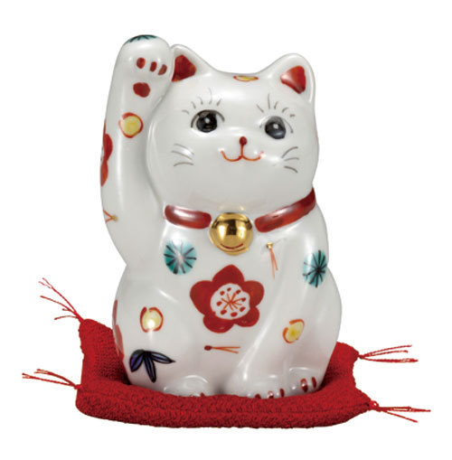 楽天市場】九谷焼 5.5号 両手 招き猫 金彩 k9-1636 | おしゃれ 商売