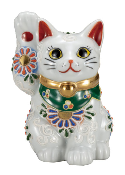 楽天市場】九谷焼 4.8号 招き猫 金富士 右手 k9-1642 | おしゃれ 商売