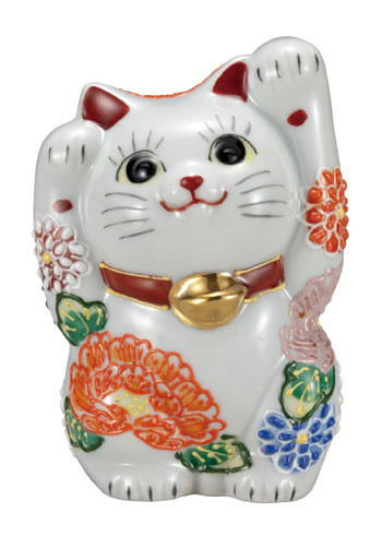 楽天市場】九谷焼 5.5号 両手 招き猫 金彩 k9-1636 | おしゃれ 商売