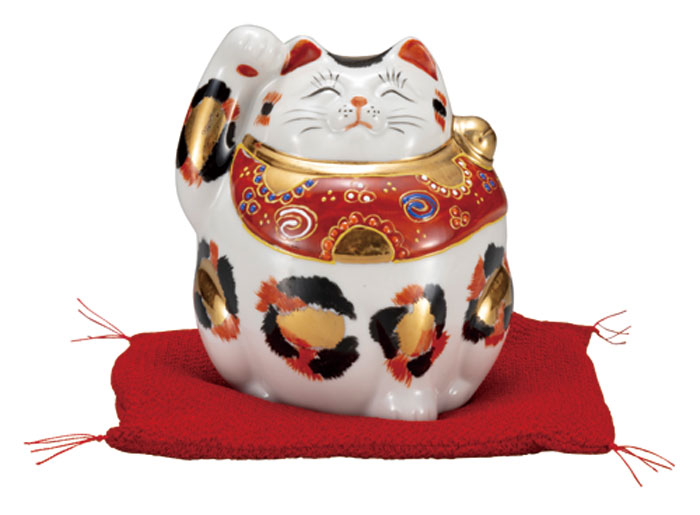 楽天市場】九谷焼 4.8号 招き猫 金富士 右手 k9-1642 | おしゃれ 商売