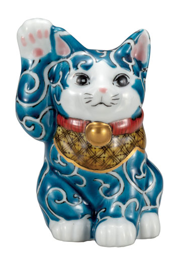 楽天市場】九谷焼 5.5号 両手 招き猫 金彩 k9-1636 | おしゃれ 商売