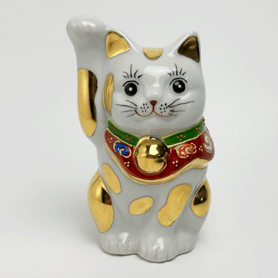 楽天市場】九谷焼 4.8号 招き猫 金富士 右手 k9-1642 | おしゃれ 商売