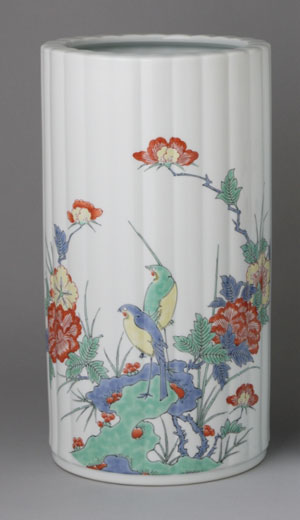 楽天市場】有田焼 渕唐草岩花鳥 傘立て : 有田焼や心器