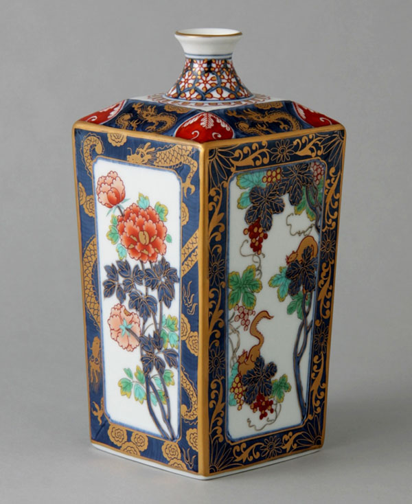 楽天市場】有田焼 13寸細長花瓶 染付古代菊 Y248-W : 器茶房 彩庵