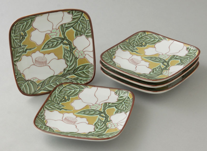 楽天市場】中皿 取り皿 セット 有田焼 流水菊 銘々皿揃 （径15cm）5枚