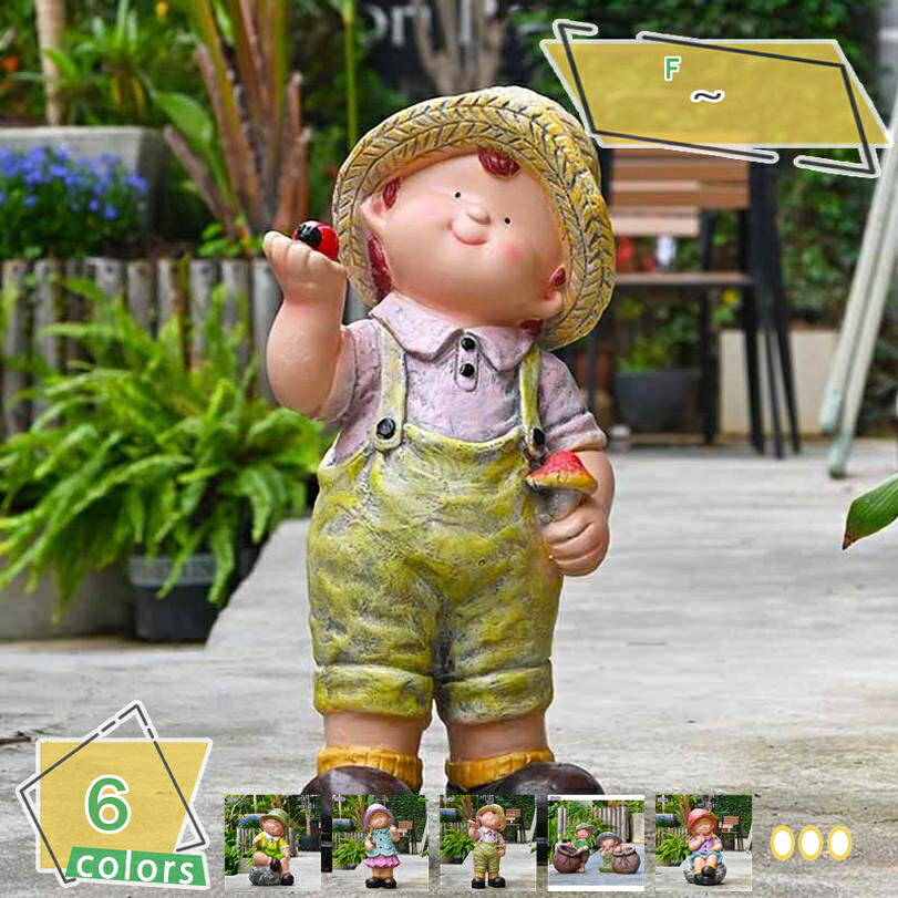 2000円OFFクーポン オブジェ 女の子 男の子 可愛い インテリア雑貨 ガーデニング オーナメント おしゃれ 妖精 置き物 ガーデンオーナメント 庭に置く 大きい 置物 ベランダ アウトドア デコレーション 誕生日プレゼント 女性 ギフト RaogtCYU