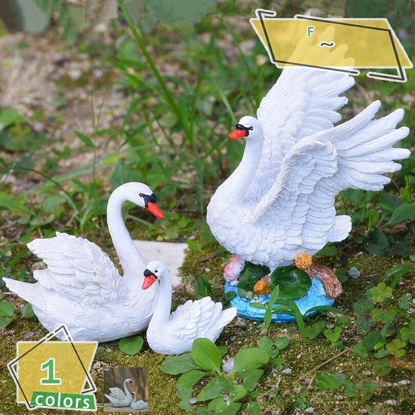 500円OFFクーポン 置物 オブジェ おしゃれ 動物 ガーデニング オーナメント リビング 寝室 玄関 インテリア 卓上 北欧 ナチュラル 白鳥の置物 かわいい アニマル 屋外 園芸用品 アウトドア デコレーション 樹脂 プレゼント 贈り物 ギフト RaogtCYU